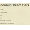 Coconut Dream Bars - Digitized
